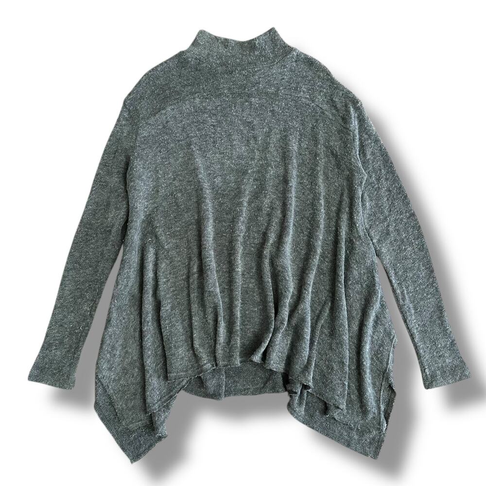Altar’d State Green Mock Neck Asymmetrical Hem Sweater Women’s‎ Size M Soft Knit